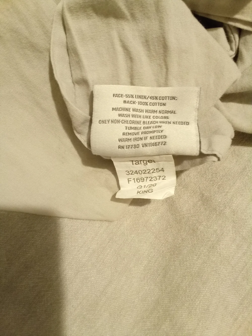 Hearth & Hand Gray Linen Blend King Size Pillowcases (2)